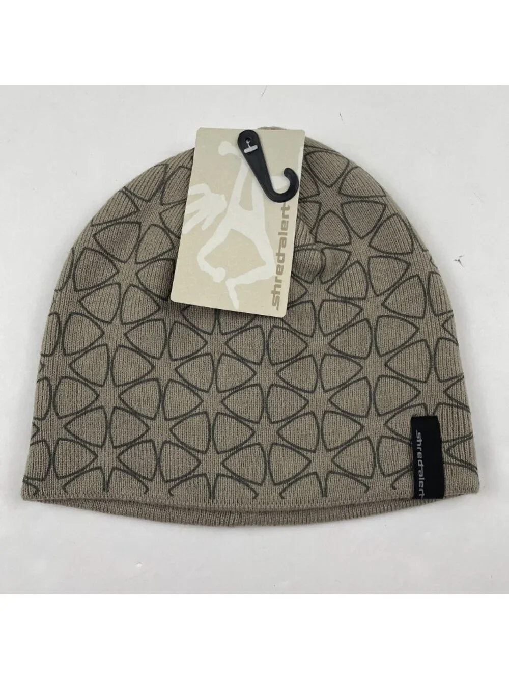 Shred Alert Hat Beanie Men’s OS Knit Compass Grey Ski Outdoors